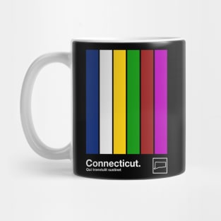 Connecticut State Flag  // Original Minimalist Artwork Poster Design Mug